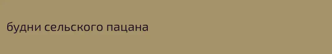 будни сельского пацана